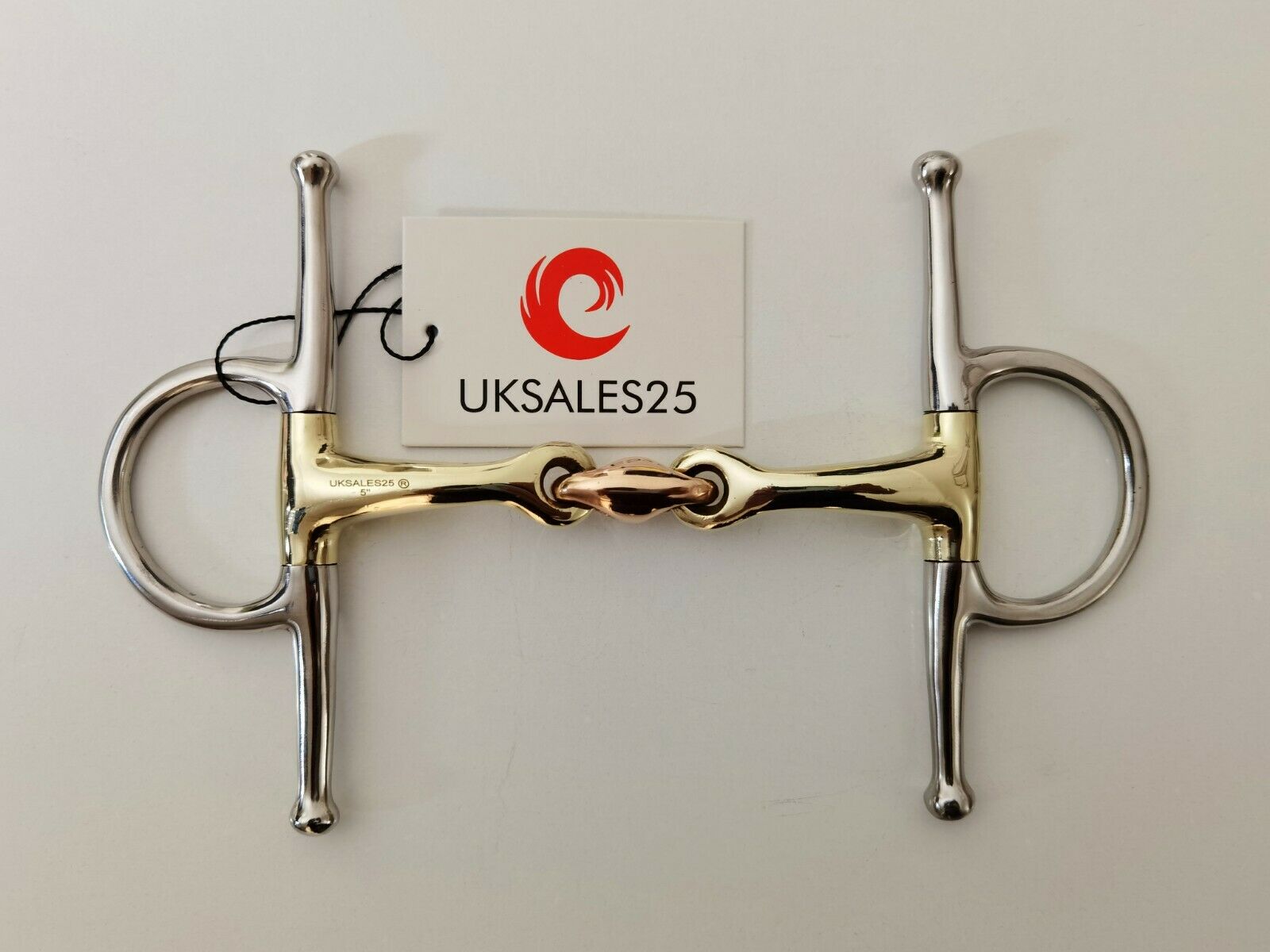 UKSALES25® Full Cheek Curved Snaffle Bit Copper GS & SS *SAME DAY DISPATCH* 