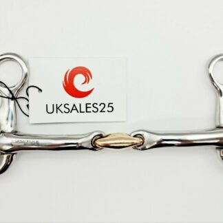 Hanging Cheek Snaffle Bit Curved 14MM SS Copper Lozenge *SAME DAY DISPATCH* 