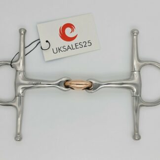 UKSALES25® 5.5 INCHES Full Cheek 14MM French Link Fulmer Snaffle with Copper Link