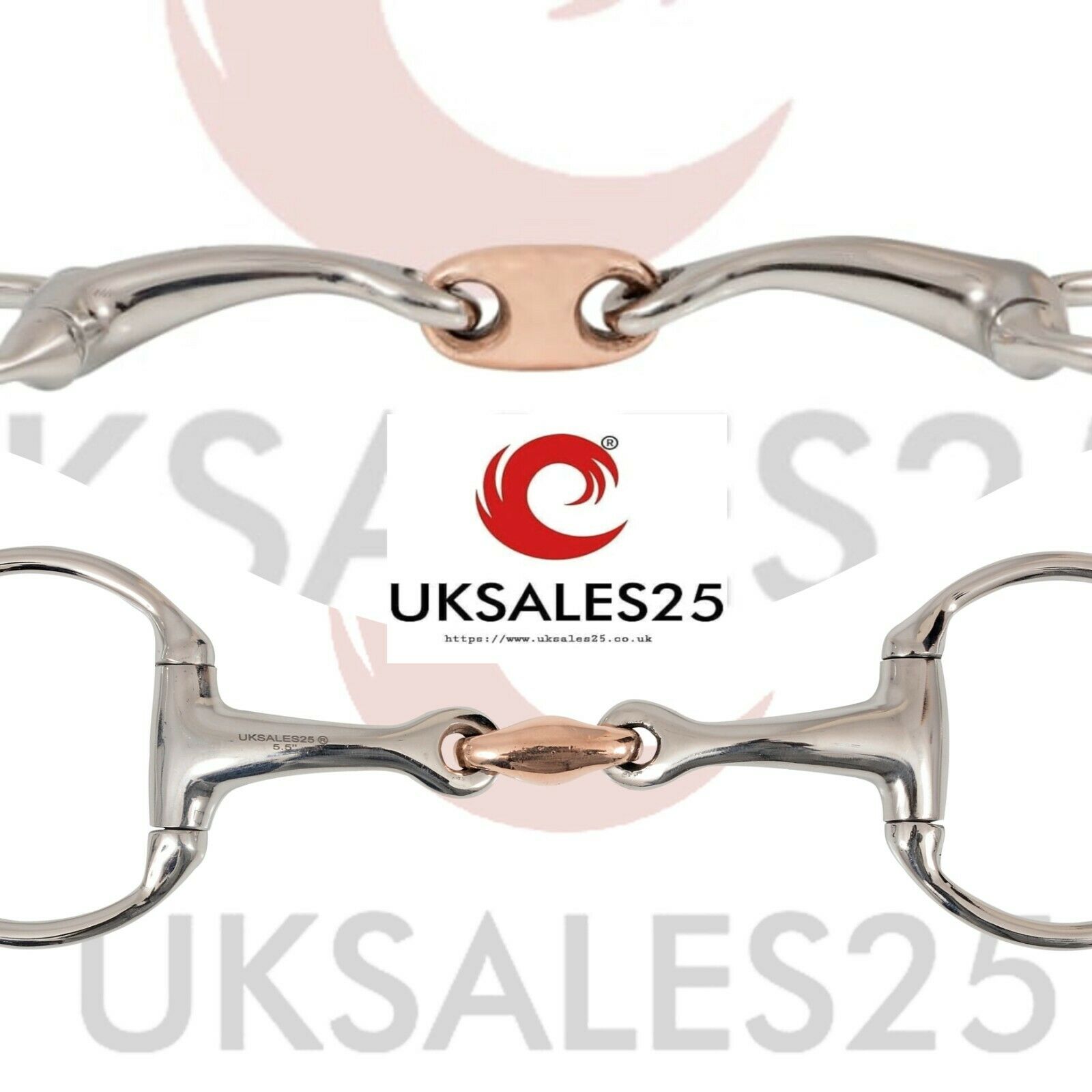D-Ring Curved Snaffle Bit Angled Mouthpiece UKSALES25® *SAME DAY DISPATCH* 